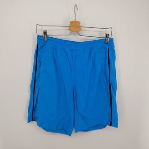 lululemon Mens Response Shorts Boxer Lined Blue